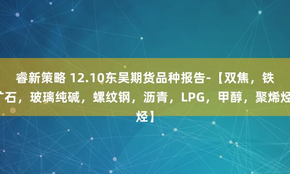 睿新策略 12.10东吴期货品种报告-【双焦，铁矿石，玻璃纯碱，螺纹钢，沥青，LPG，甲醇，聚烯烃】